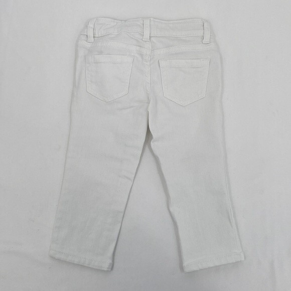 Cat & Jack girls 4 White Jegging Crop Jeans Capri Adjustable Waist - Picture 4 of 6